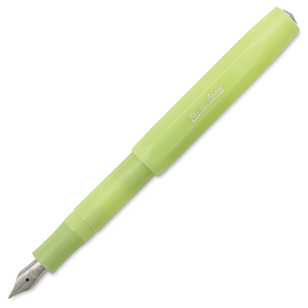Open in modal - Kaweco Frosted Sport Fountain Pen - Fine Lime, Medium