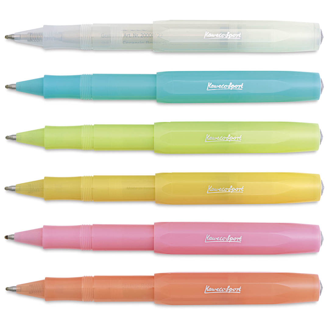 Open in modal - Kaweco Frosted Sport Rollerball Pens, various colors shown