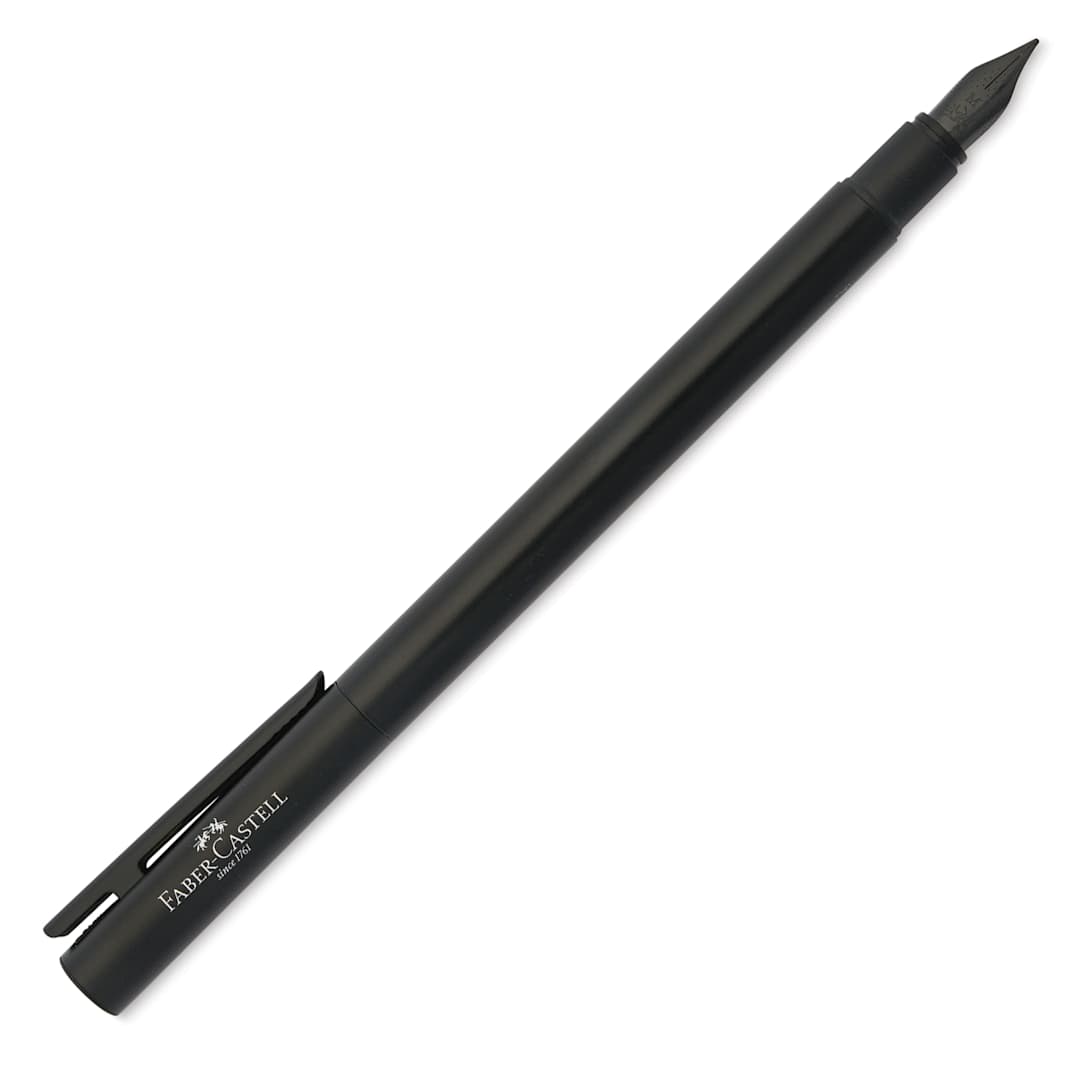 Open in modal - Faber-Castell Neo Slim Fountain Pen - Black Matte, Fine Tip (image shows a different size nib)