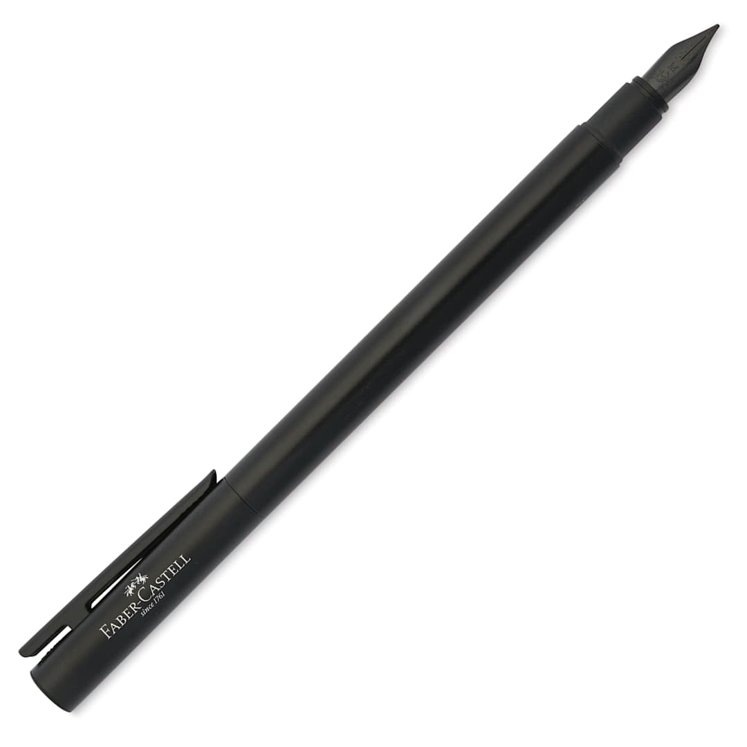 Open in modal - Faber-Castell Neo Slim Fountain Pen - Black Matte, Extra Fine Tip (image shows a different size nib)