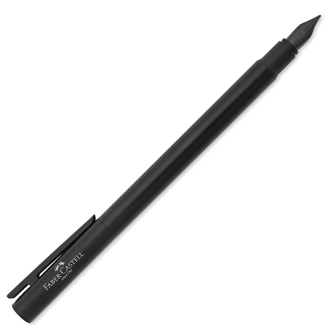 Open in modal - Faber-Castell Neo Slim Fountain Pen - Black Matte, Broad Tip (image shows a different size nib)