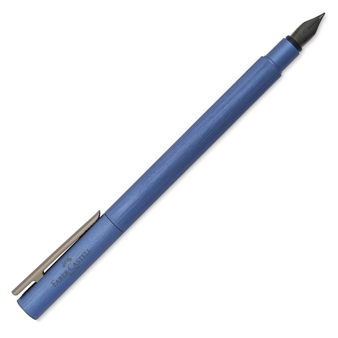 Open in modal - Faber-Castell Neo Slim Fountain Pen - Dark Blue, Broad Tip (image shows a different size nib)