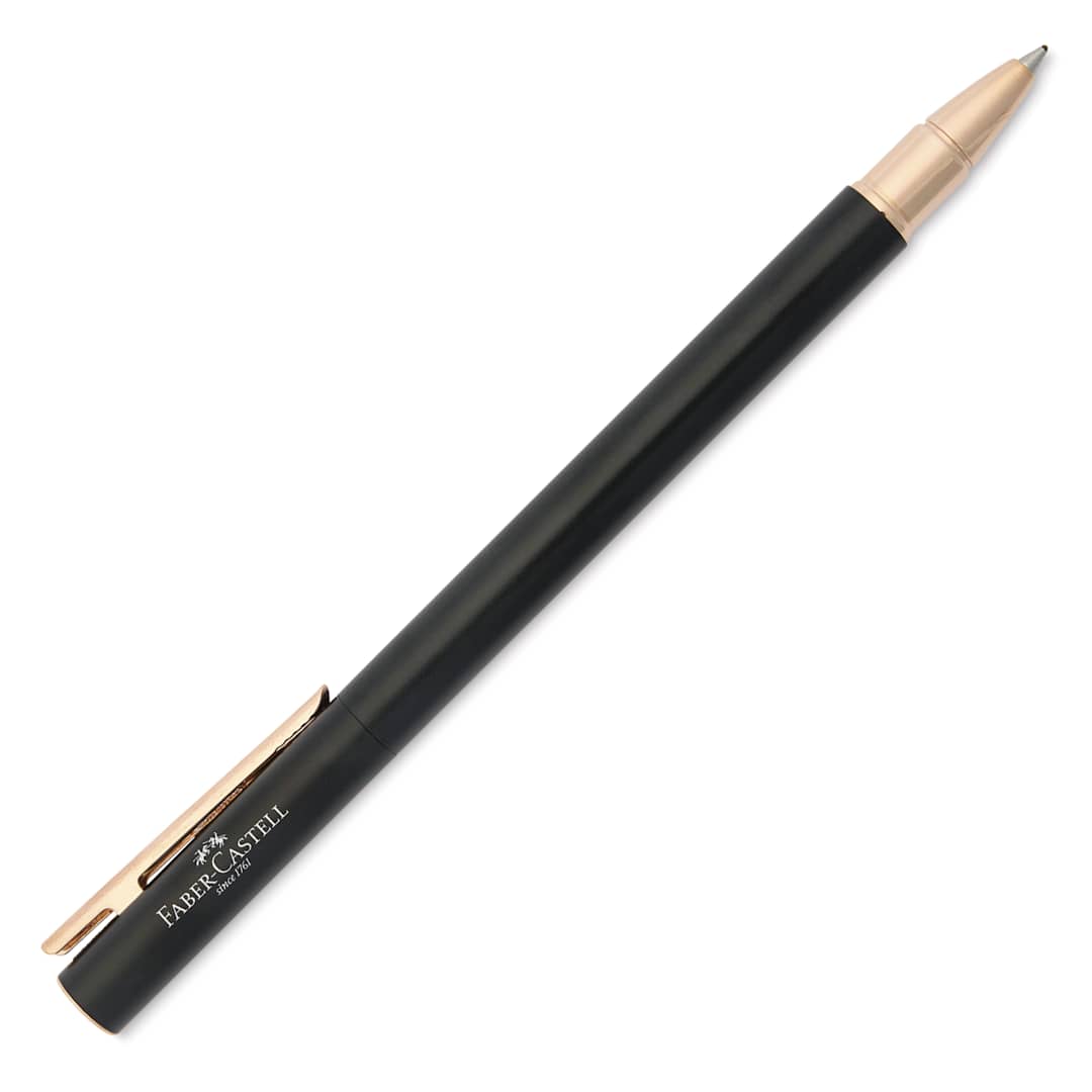 Open in modal - Faber-Castell Neo Slim Rollerball Pen - Black Matte, Rose Gold
