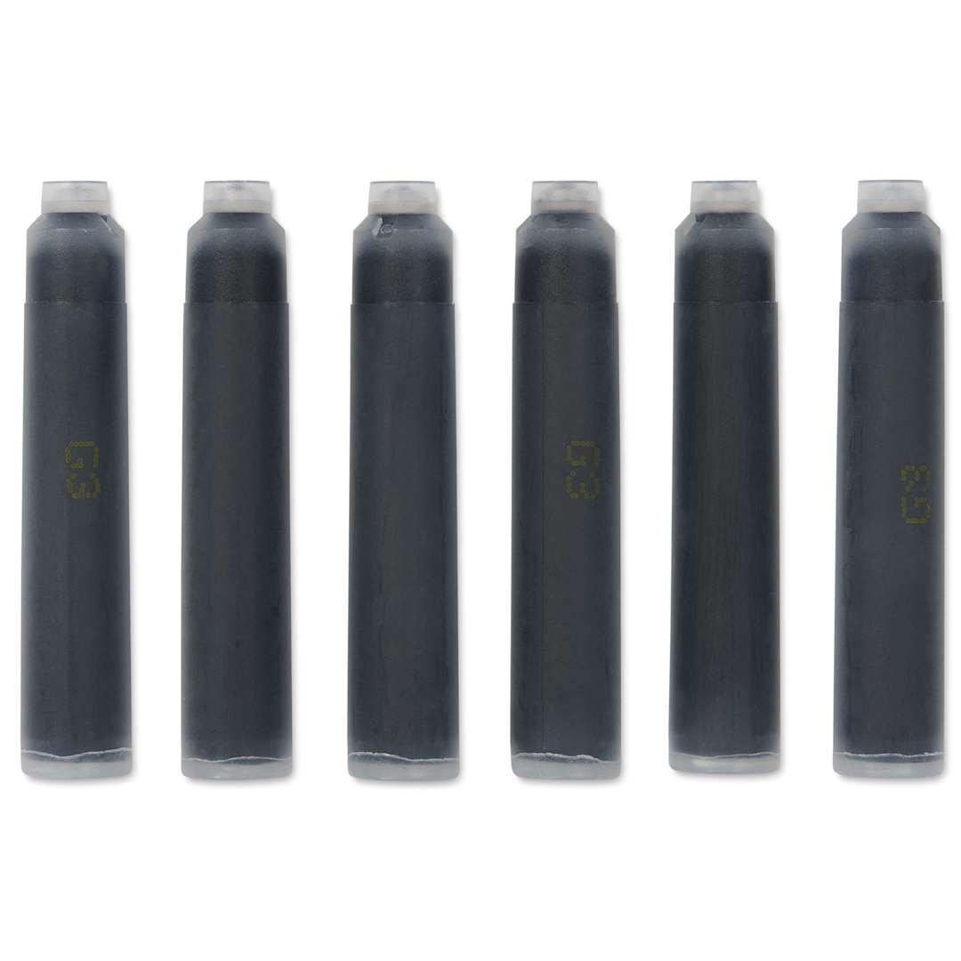 Open in modal - Graf von Faber-Castell Fountain Pen Cartridges - Carbon Black, Pkg of 6