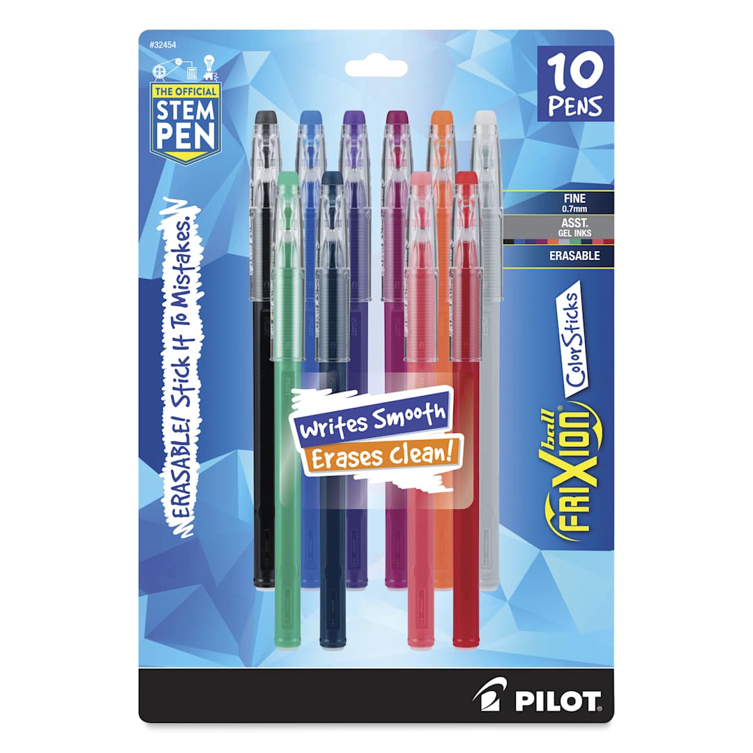 Open in modal - Pilot FriXion Erasable Color Stick - Set 1, Set of 10, Assorted, in packaging
