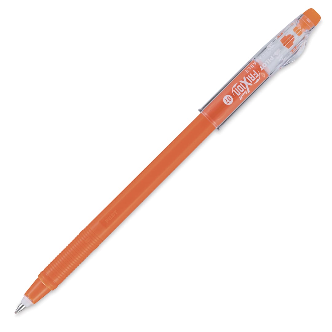 Open in modal - Pilot FriXion Erasable Color Stick - Orange, cap off