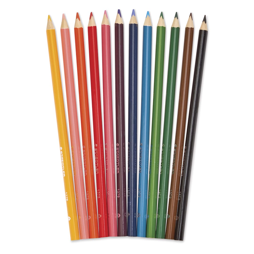 Open in modal - Staedtler Triangular Colored Pencils - Set of 12