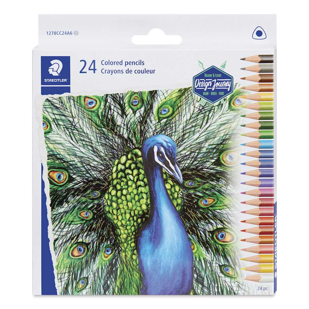 Open in modal - Staedtler Triangular Colored Pencils - Set of 24 - front of packaging