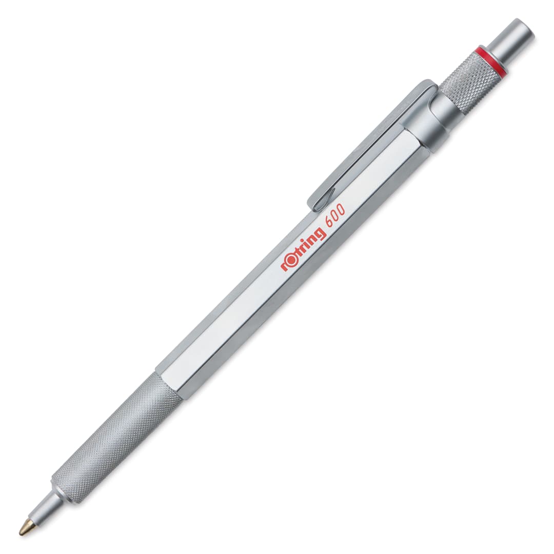 Open in modal - Rotring 600 Ballpoint Pen - Silver, Medium Tip