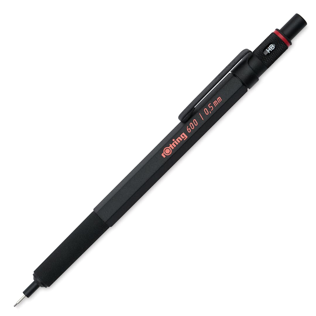 Open in modal - Rotring 600 Mechanical Pencil - Black, 0.5 mm