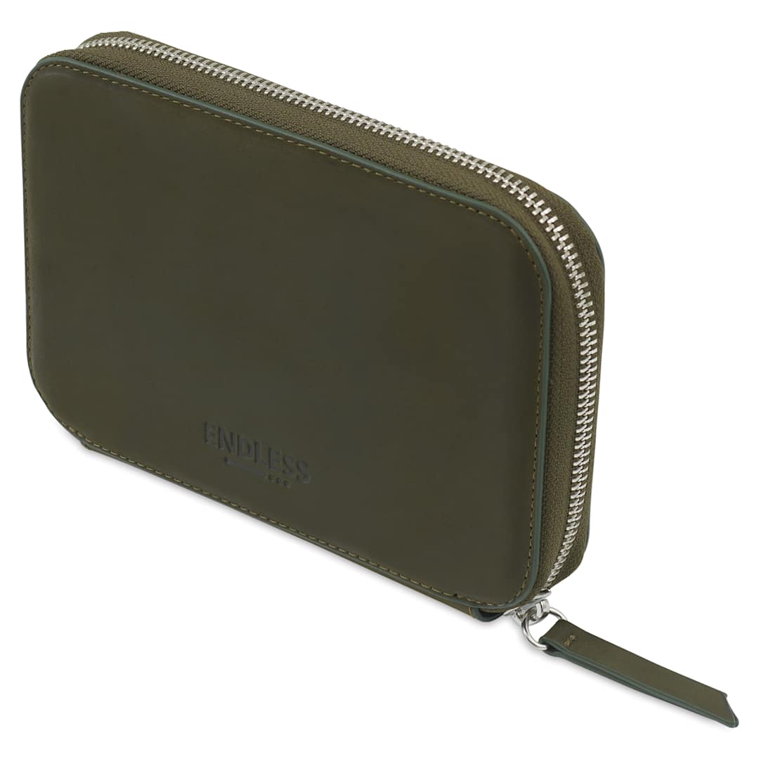Open in modal - Endless Companion 5 Pen Pouch - Green, pen case standing