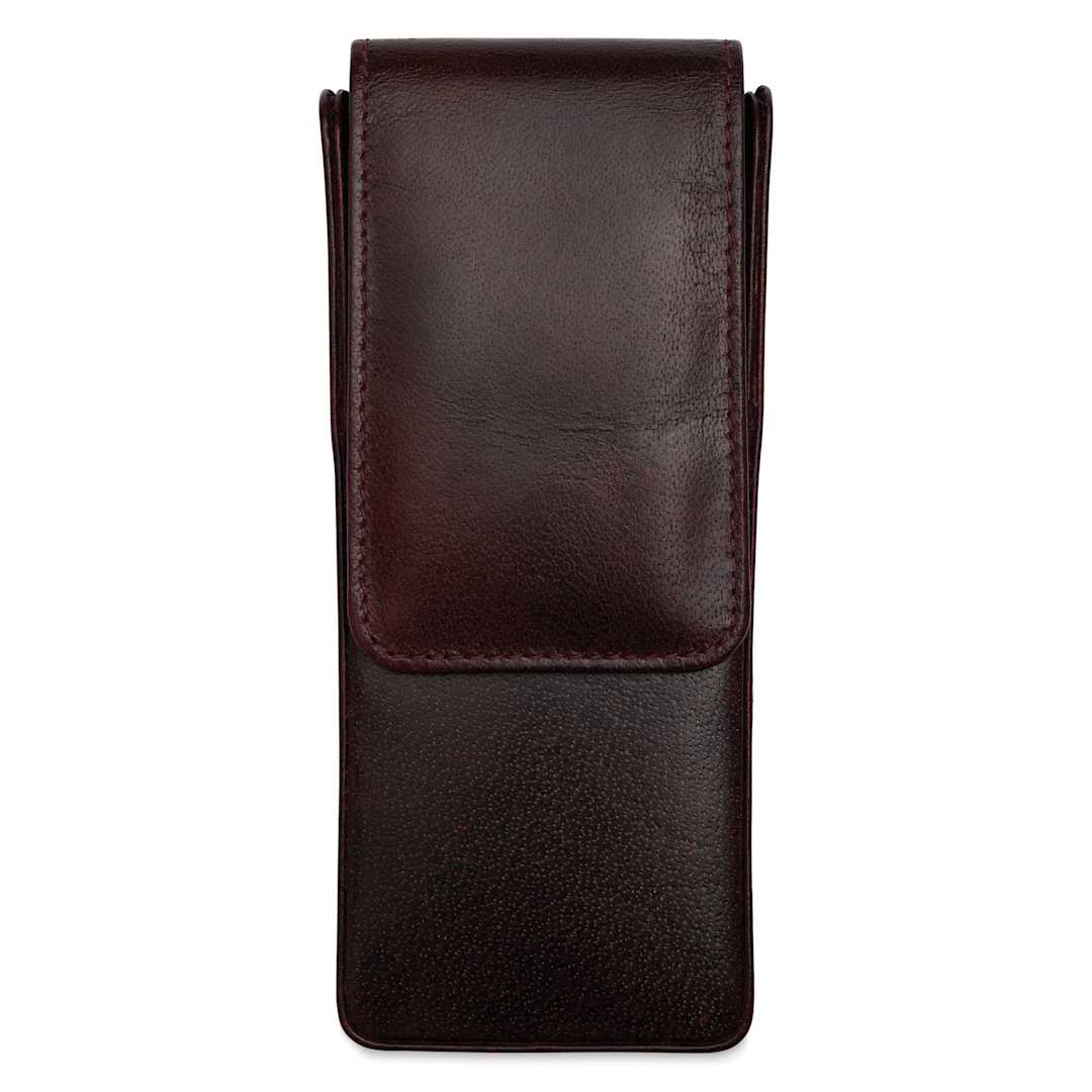 Open in modal - Girologio 3 Leather Pen Case - Oxblood