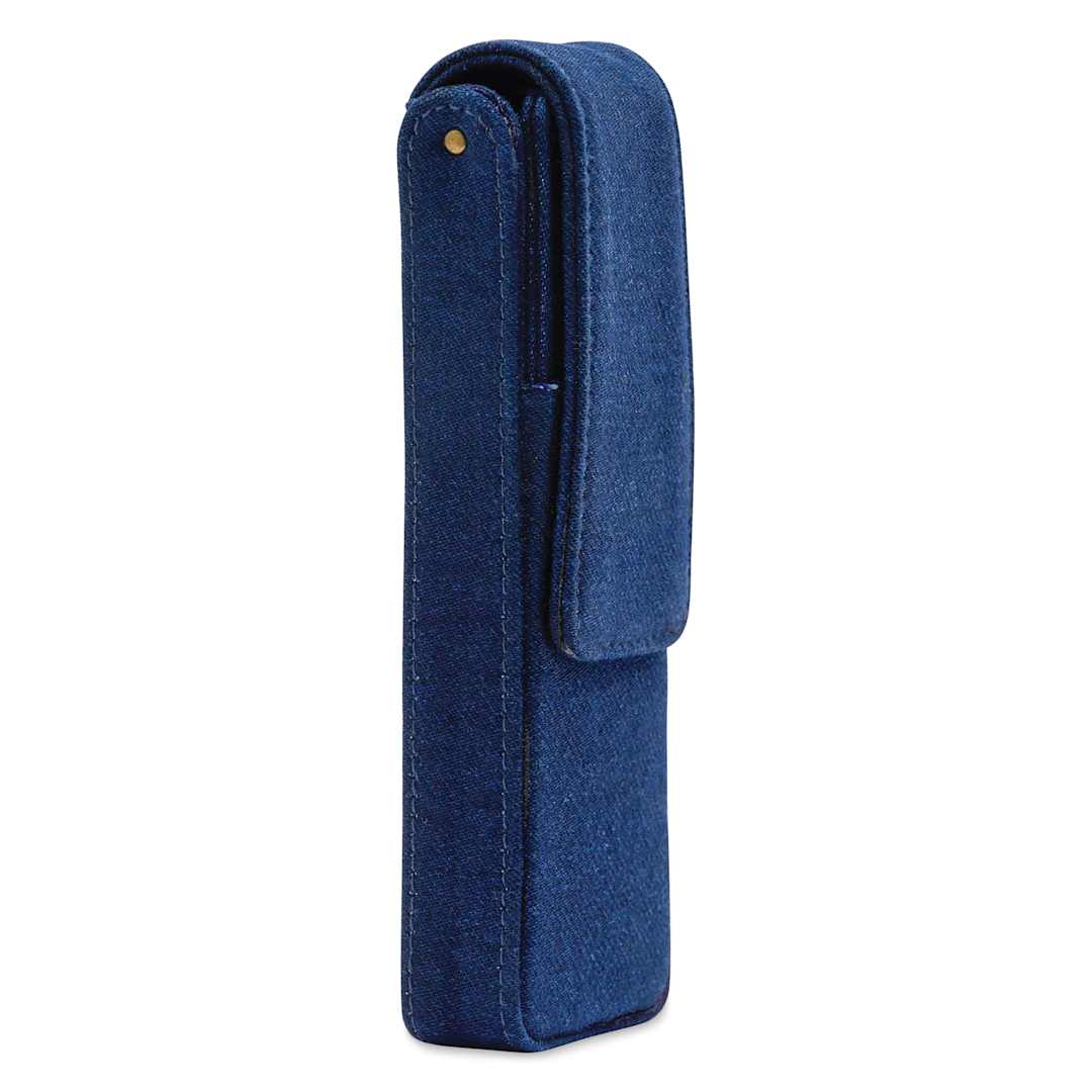 Open in modal - Girologio 2 Denim Pen Case - Cotton Denim, side