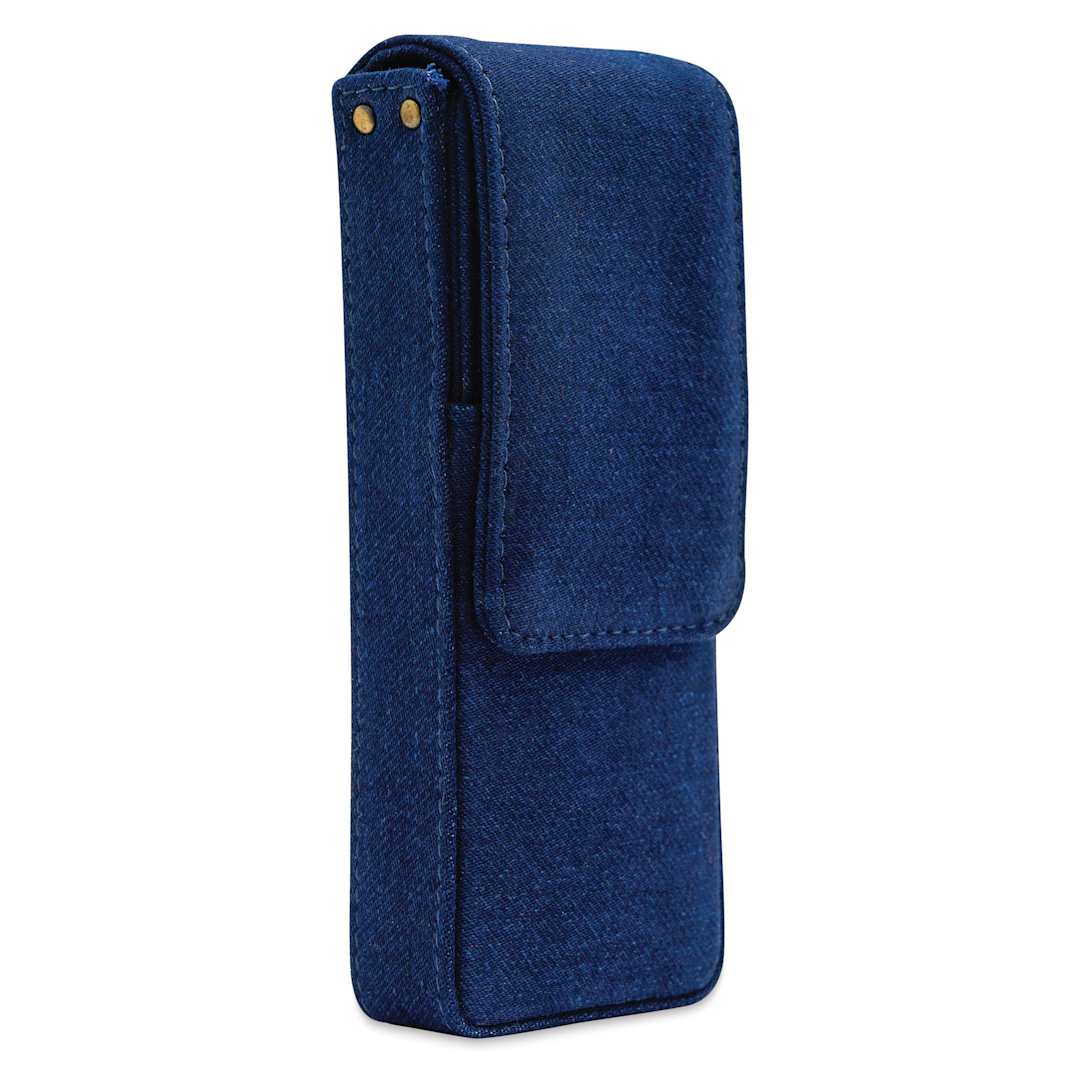 Open in modal - Girologio 3 Denim Pen Case - Cotton Denim, side