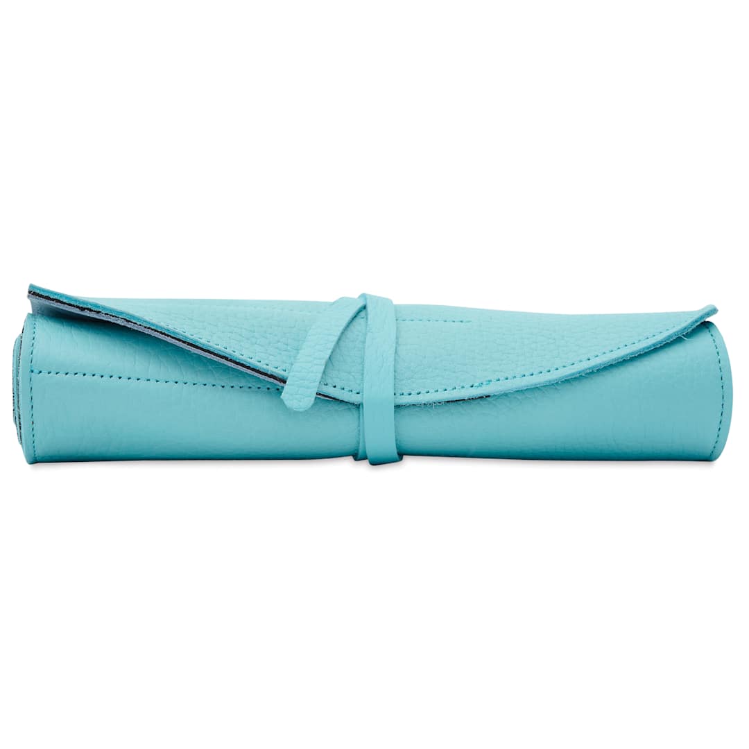 Open in modal - Girologio 10 Pen Leather Roll - Aqua Breeze