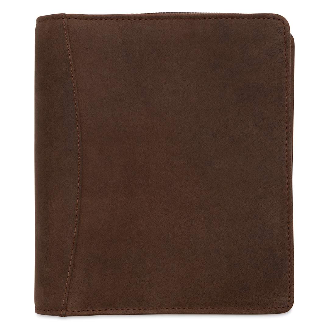 Open in modal - Girologio 12 Leather Pen Zip Case - Bomber Brown