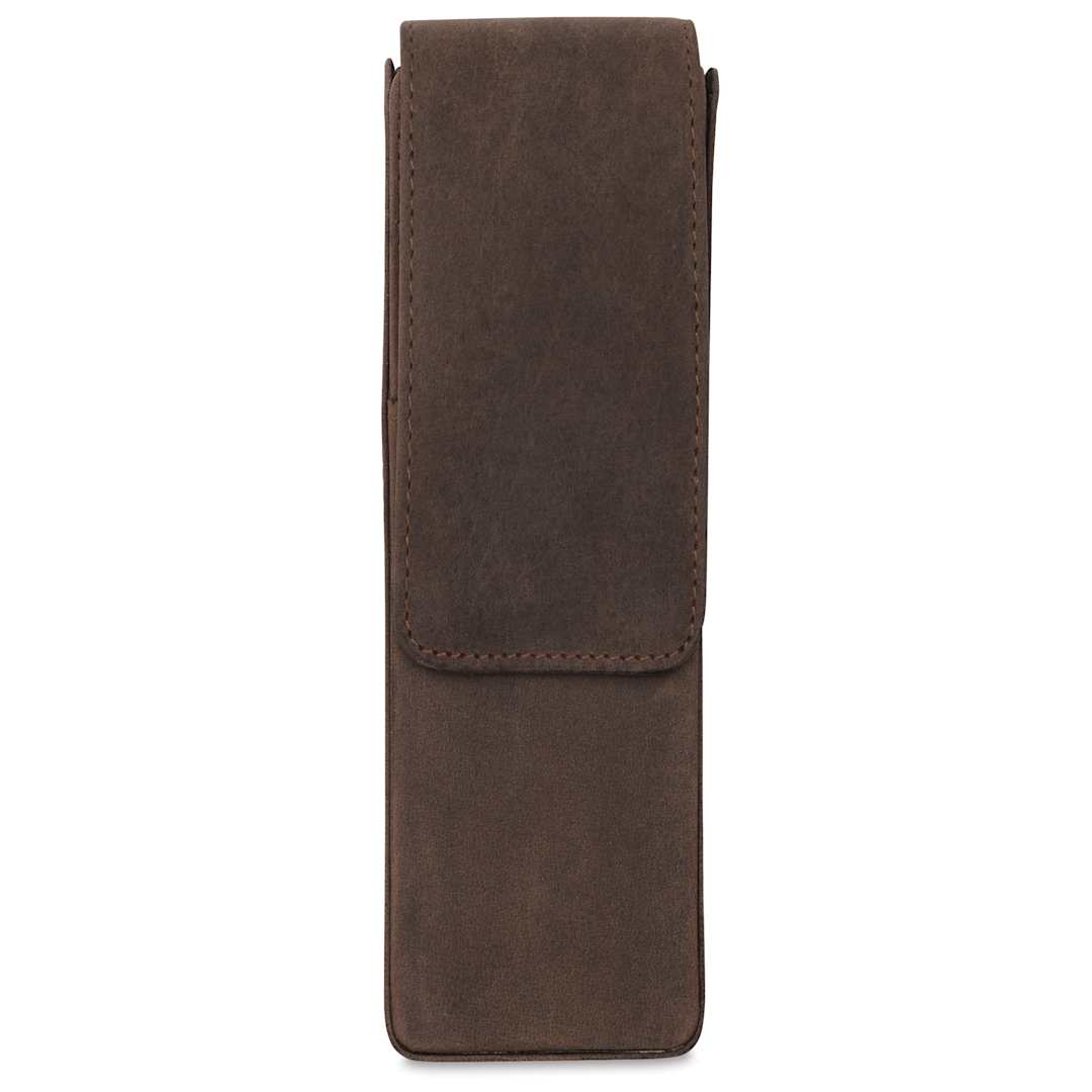 Open in modal - Girologio 2 Leather Pen Case - Bomber Brown
