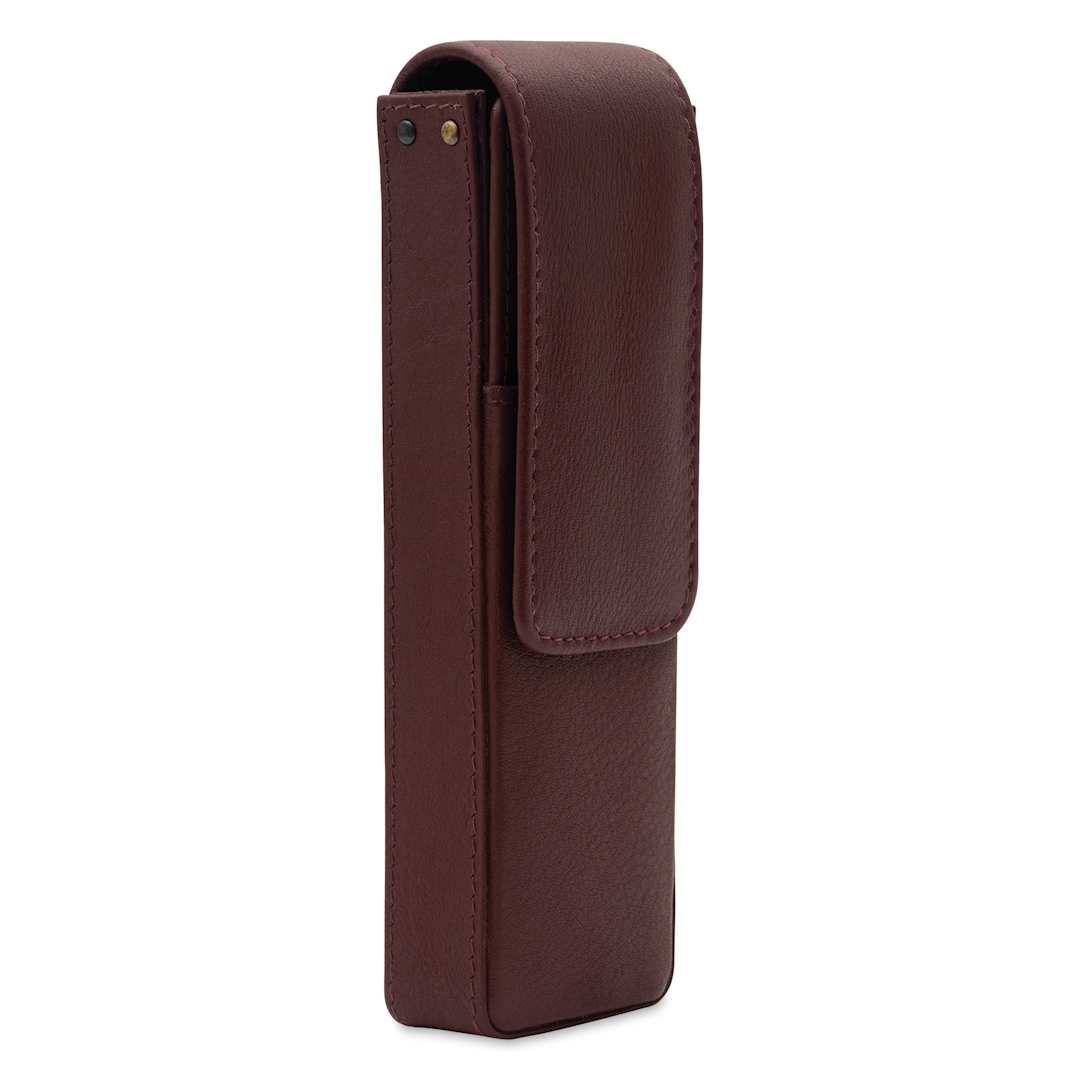 Open in modal - Girologio 2 Leather Pen Case - Antique Brown, side