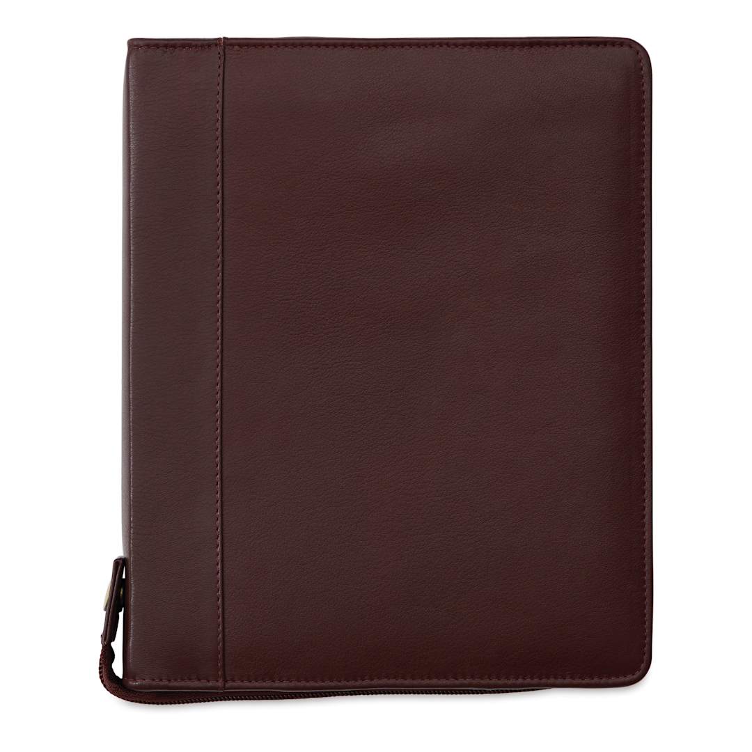 Open in modal - Girologio 24 Pen Leather Zip Case - Antique Brown, 7.1" x 8.9"