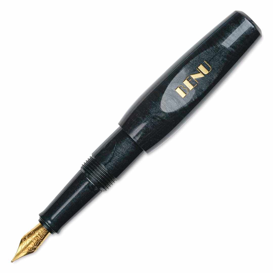 Open in modal - Benu Pixie Fountain Pen - Smoky Black (image may show a different size nib)