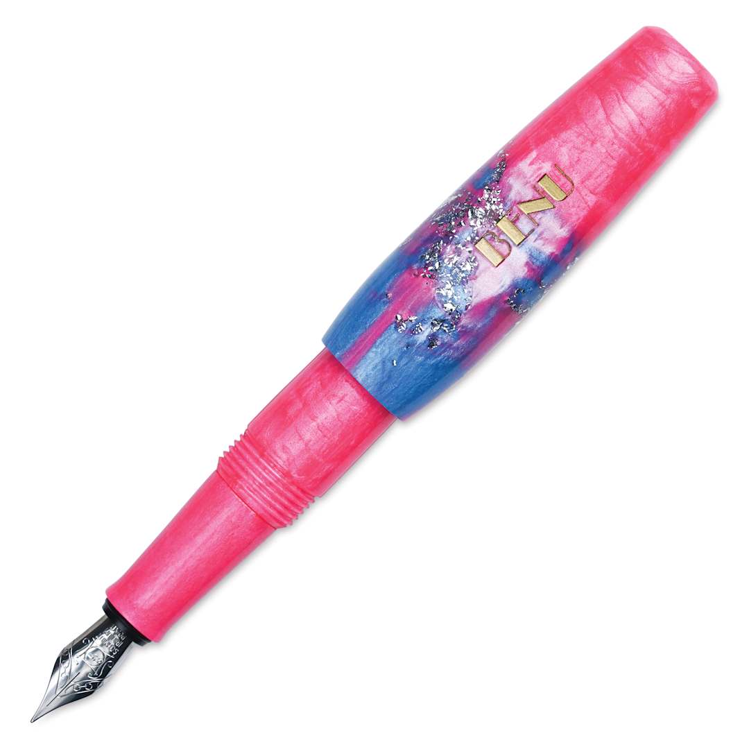 Open in modal - Benu Pixie Fountain Pen - Stardust Pink (image may show a different size nib)