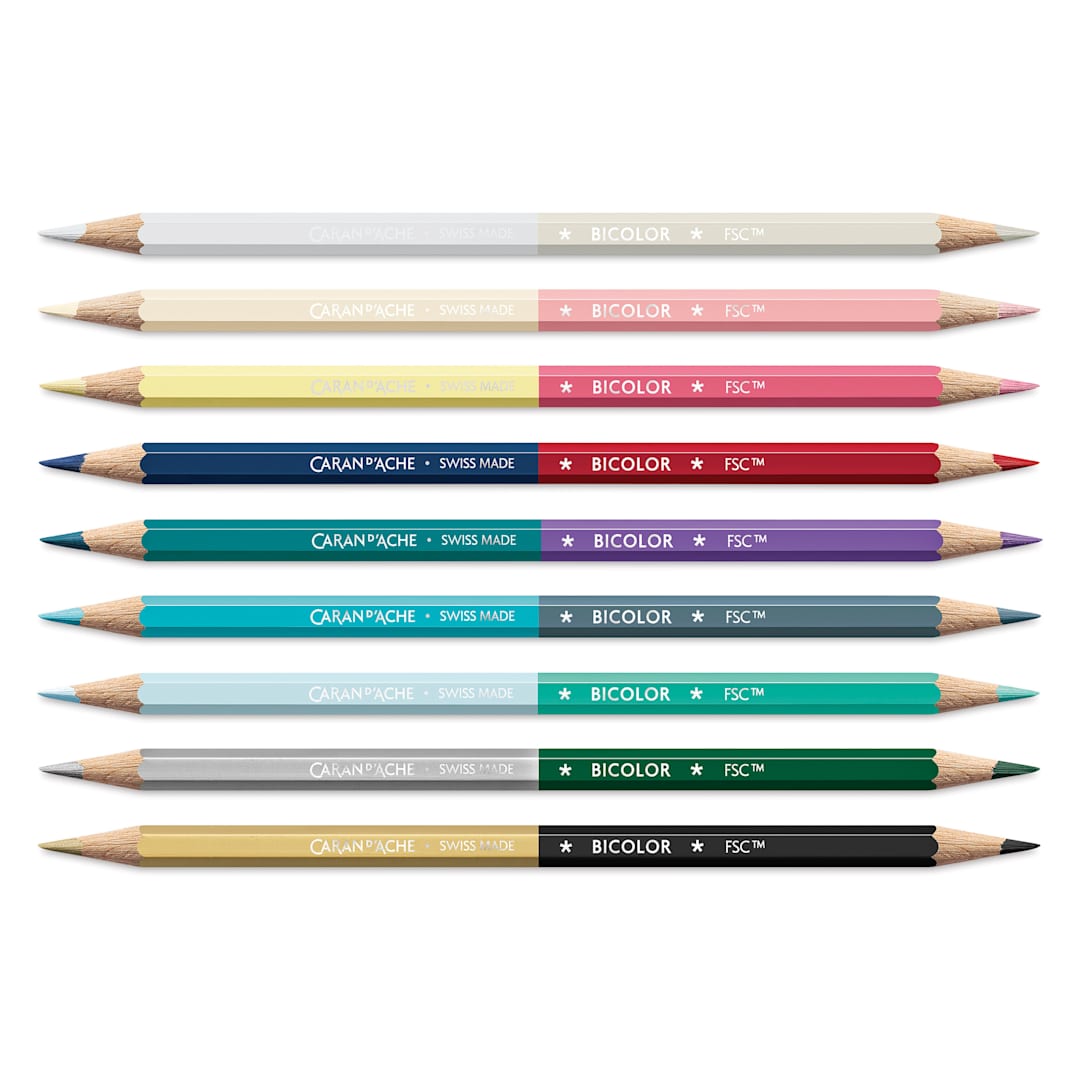 Open in modal - Caran d’Ache Alpine Frost Special Edition Bicolor Colored Pencils