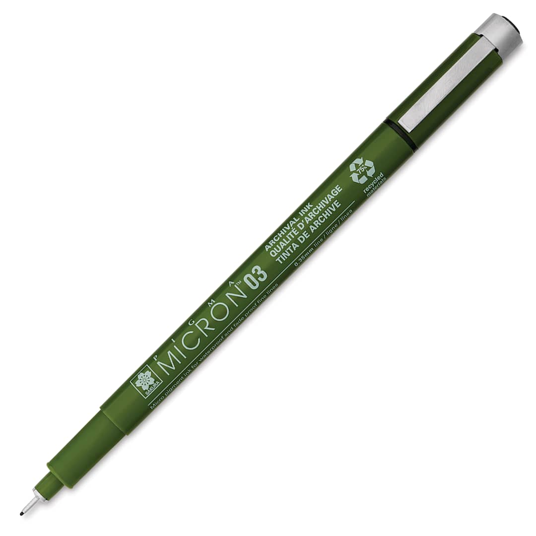 Open in modal - Sakura Pigma Micron Eco Pen - Black, 03, uncapped