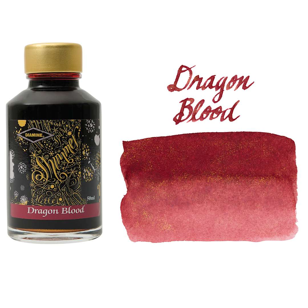 Open in modal - Diamine Shimmer Fountain Pen Ink - Dragon Blood