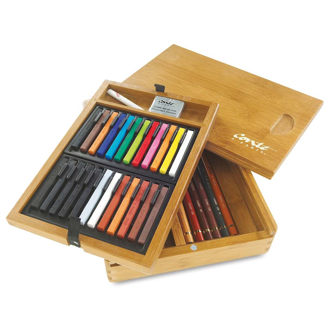 Open in modal - Conté à Paris Sketching Wood Box Set