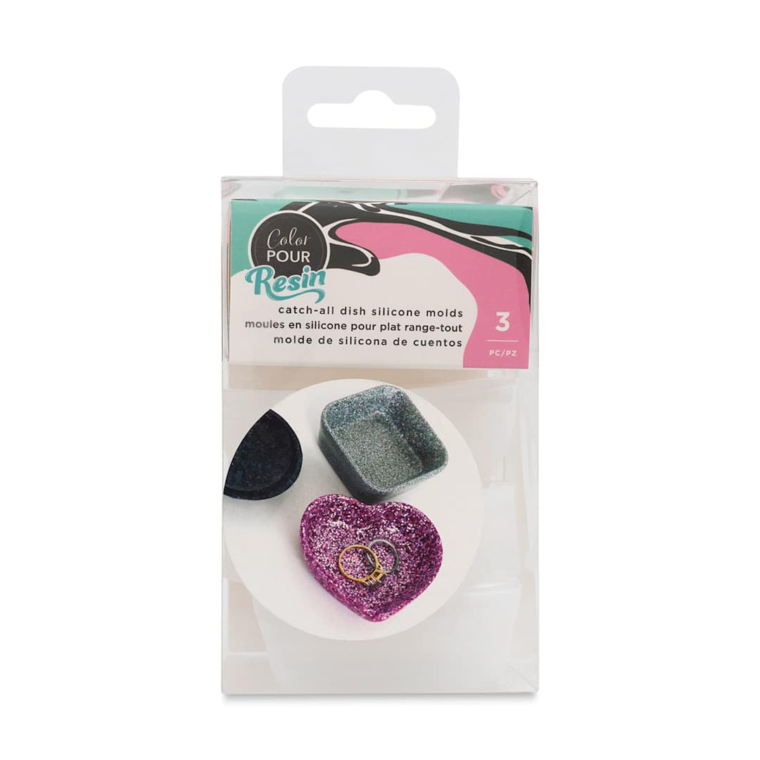 Open in modal - American Crafts Color Pour Catch-All Dish Silicone Molds - Set of 3 (front of package)