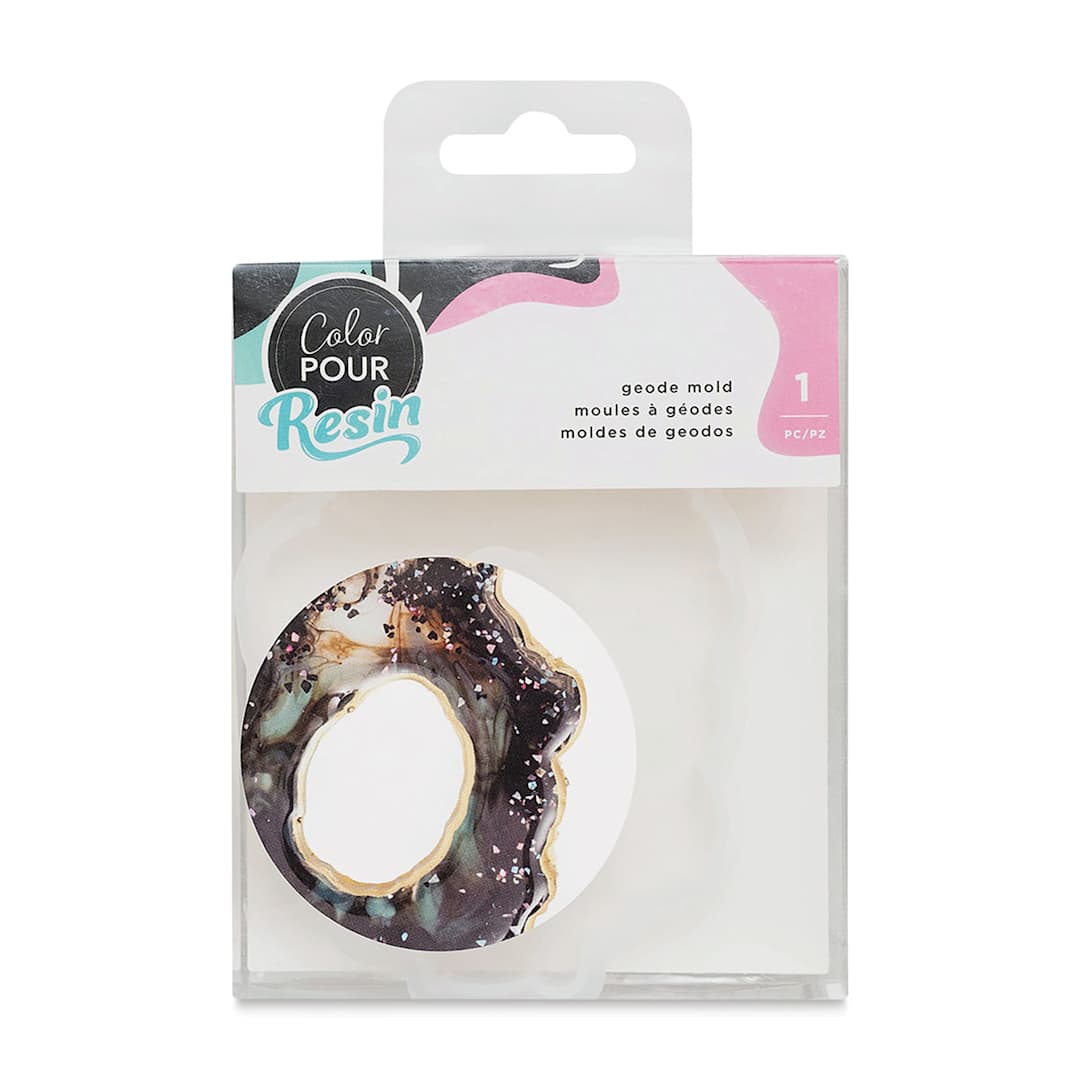 Open in modal - American Crafts Color Pour Geode Mold (front of package)