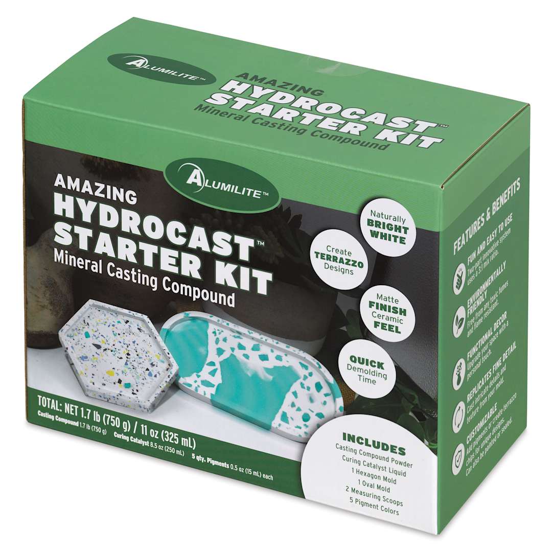 Open in modal - Alumilite Amazing HydroCast Starter Kit - front of packaging, angled view