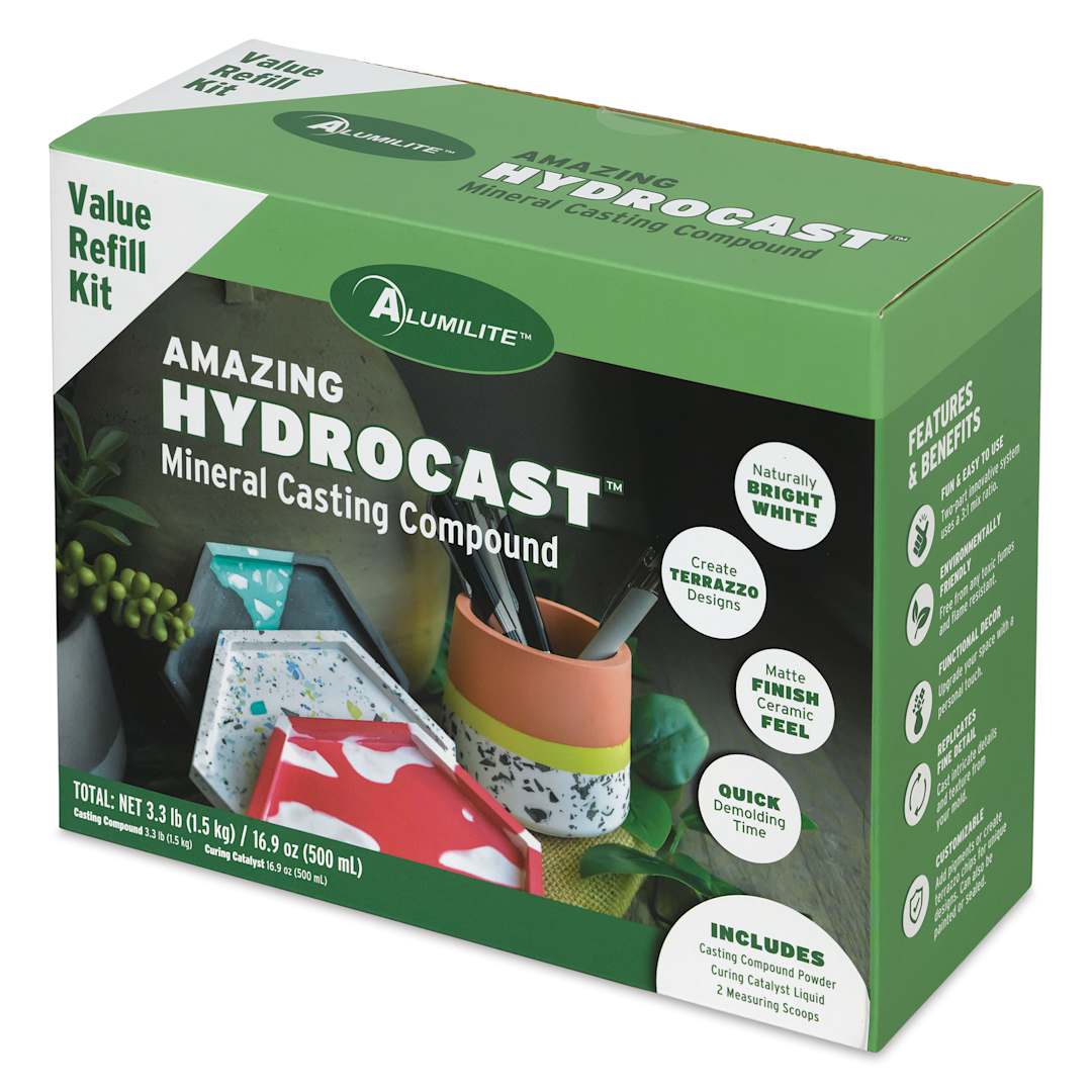 Open in modal - Alumilite Amazing HydroCast Refill Kit - 4.4 lb - front of packaging, angled view