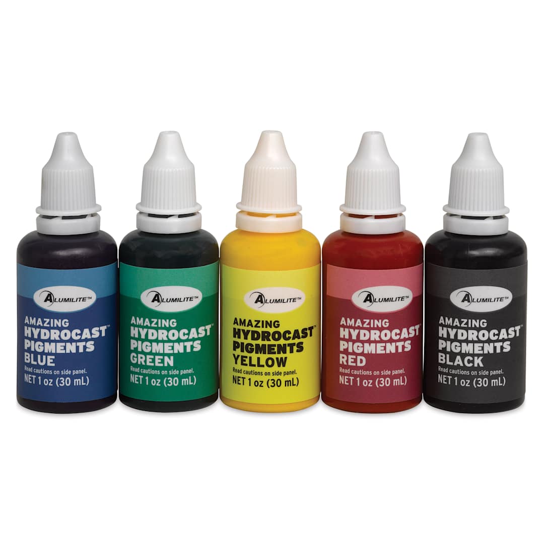 Open in modal - Alumilite Amazing Hydrocast Pigments Dye - Set of 5, Assorted Colors
