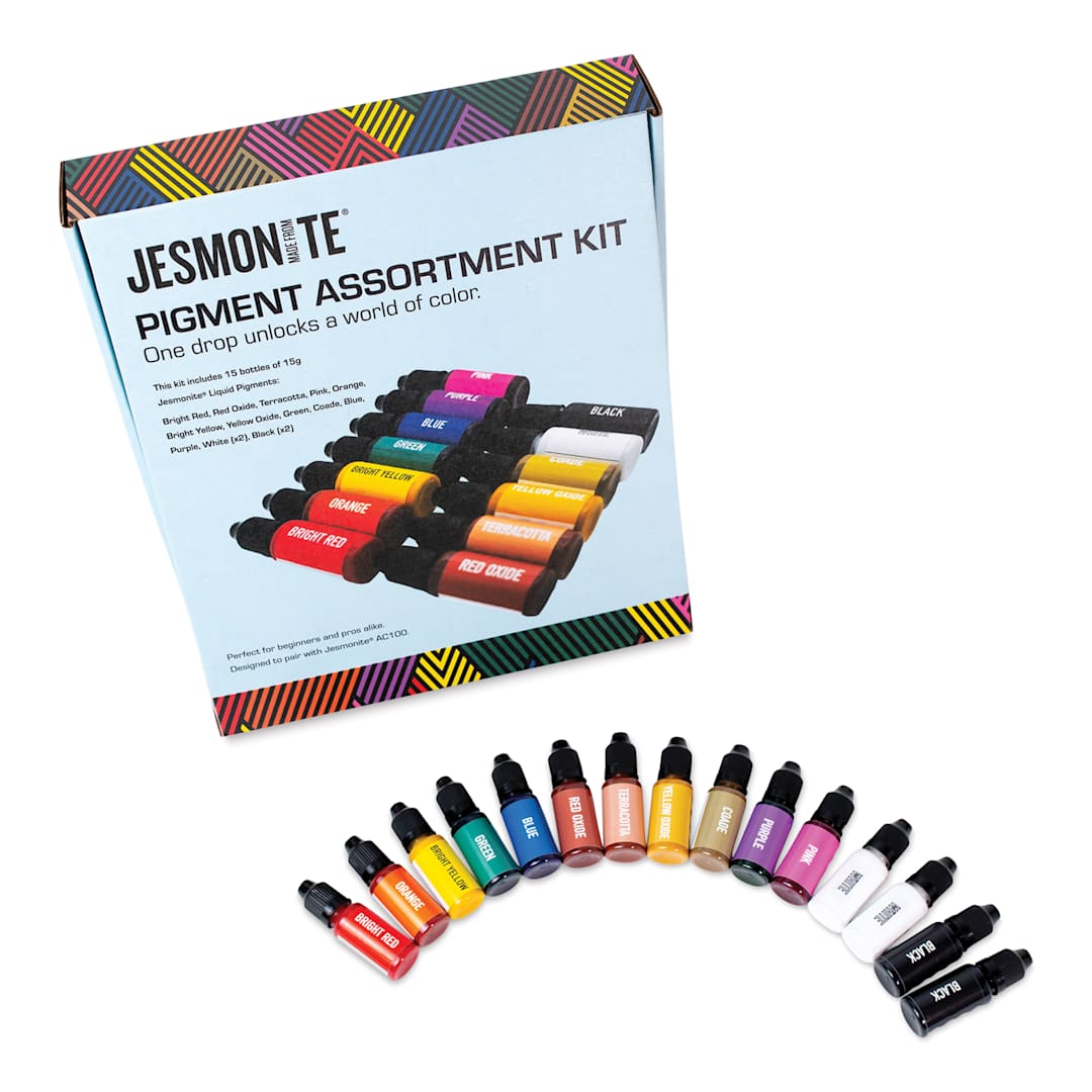 Open in modal - Jesmonite AC100 Liquid Resin Pigments - Set of 15, Assorted Colors, 15 g