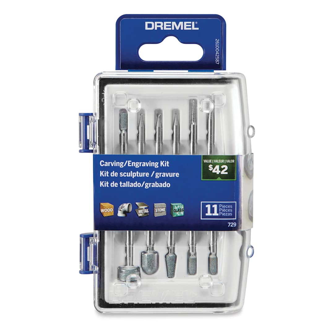 Open in modal - Dremel Carving/Engraving Micro Kit - Front view of Micro Kit package