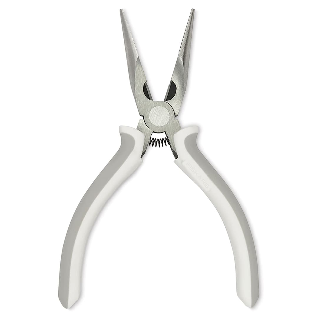 Open in modal - Fiskars Precision Needle-Nose Pliers - Shown open and upright
