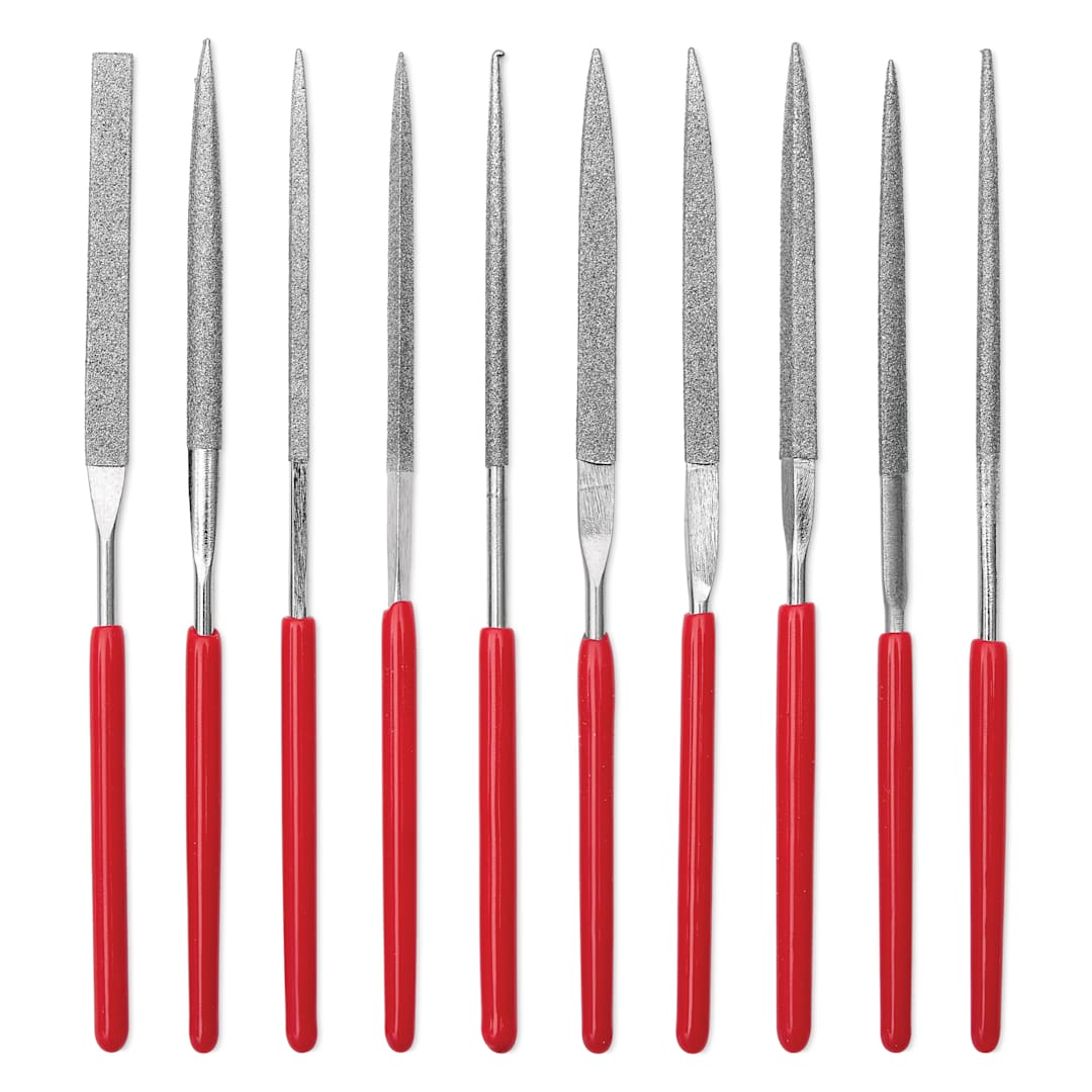 Open in modal - Hawk Diamond Files - Set of 10, Assorted Shapes, 100 mm