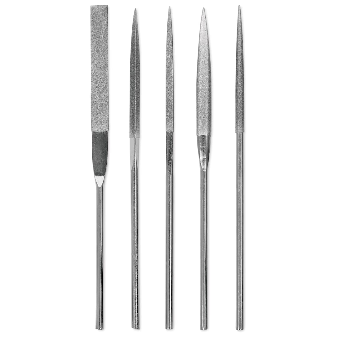 Open in modal - Hawk Diamond Files - Set of 5, Assorted Shapes, 180 mm