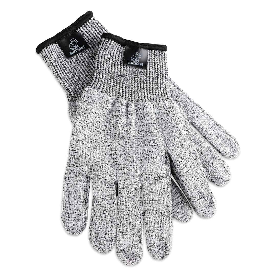 Open in modal - BeaverCraft Cut-Resistant Wood Carving Gloves - Large