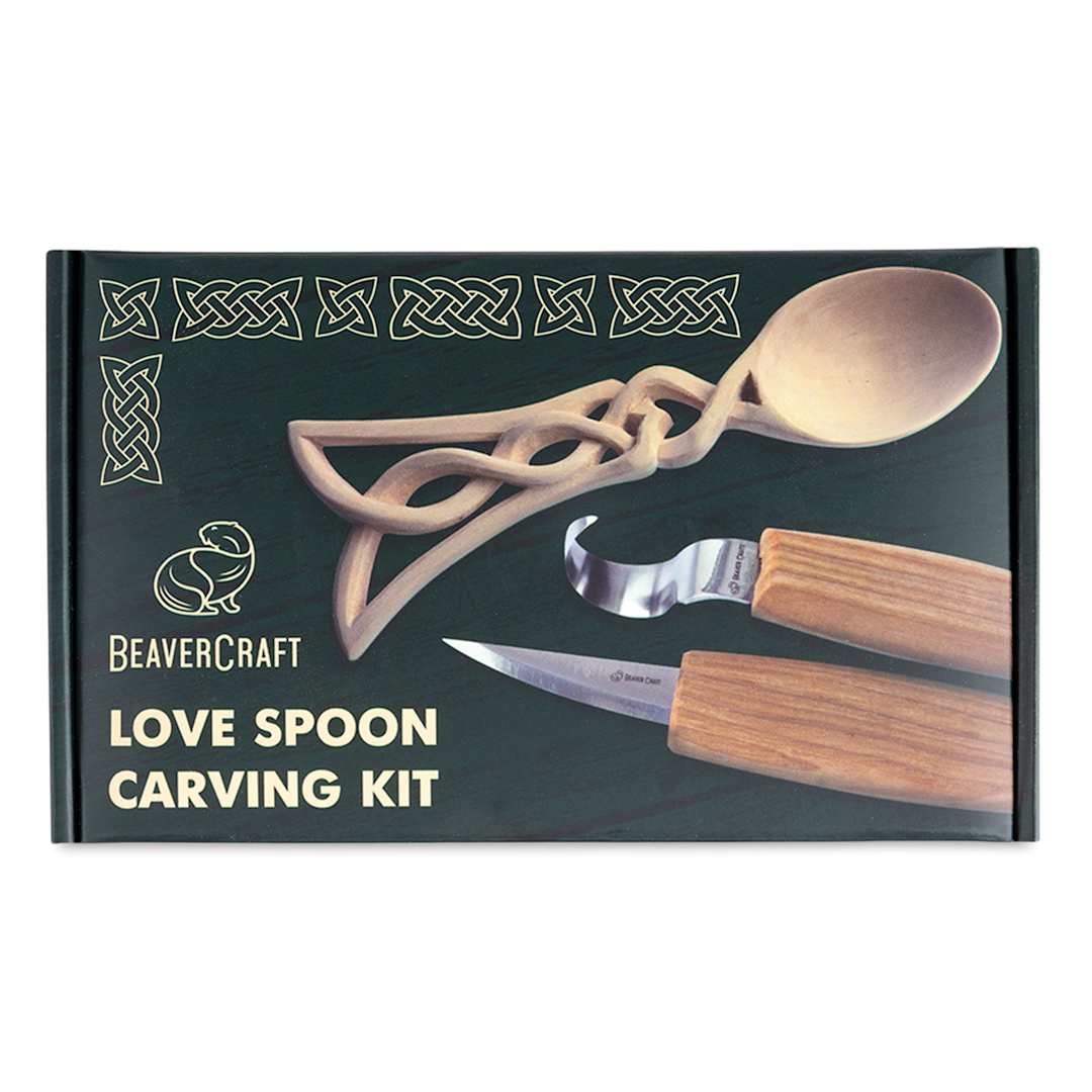 Open in modal - BeaverCraft Celtic Spoon Carving Kit front of packaging