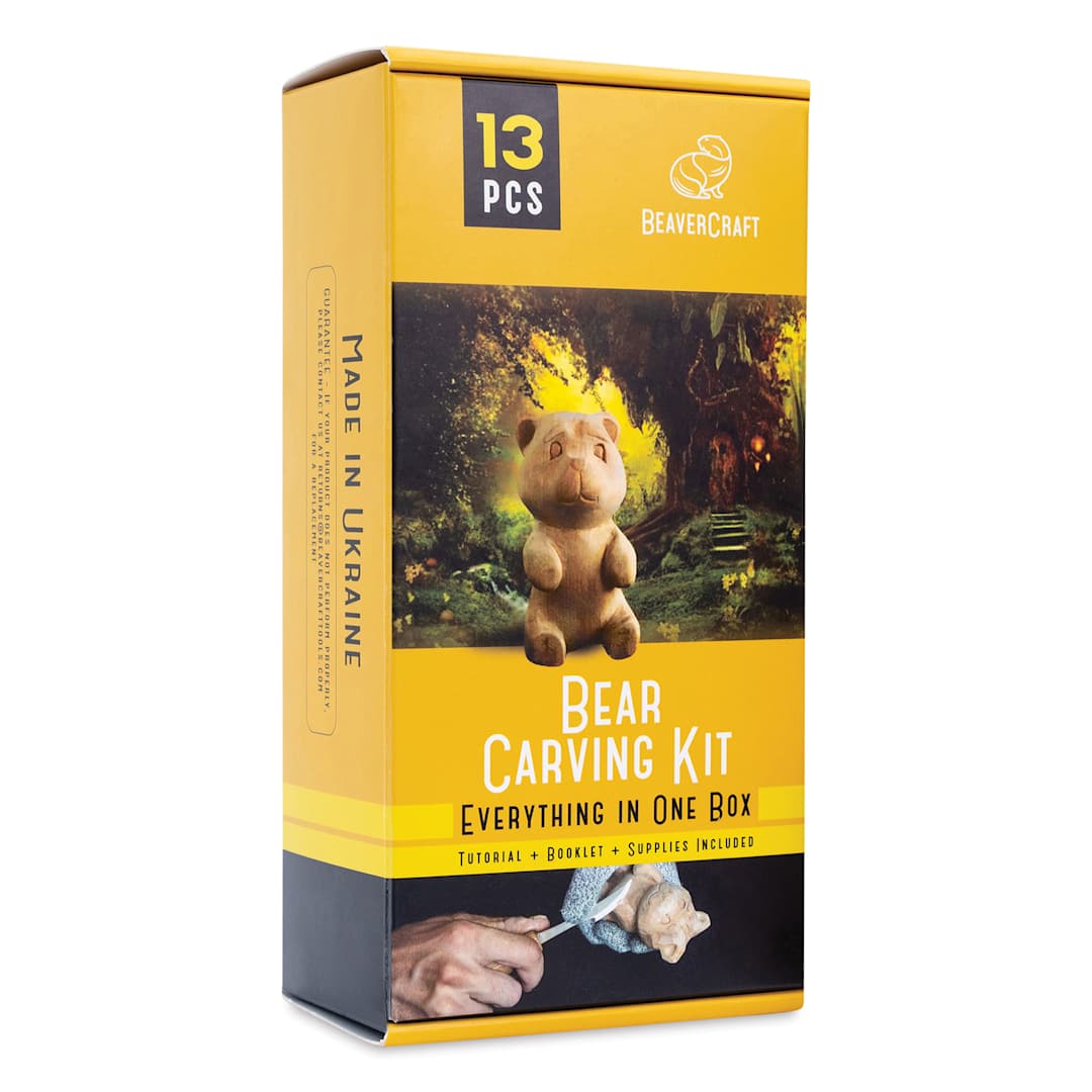 Open in modal - BeaverCraft Bear Carving Kit front of packaging
