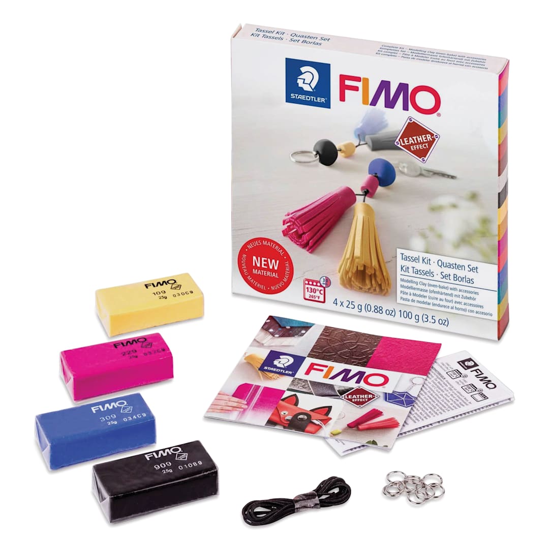 Open in modal - Staedtler Fimo Leather Effect Tassel Kit