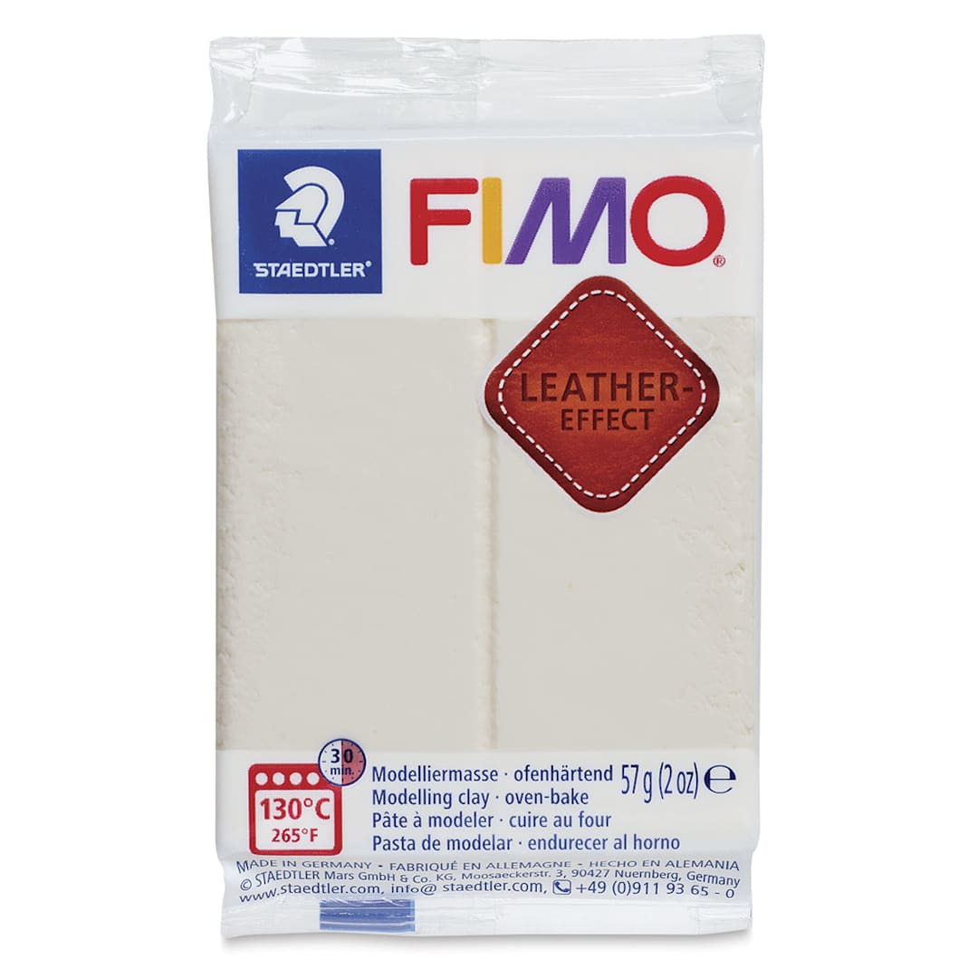 Open in modal - Staedtler Fimo Leather Effect Clay - Ivory, 2 oz - front of packaging