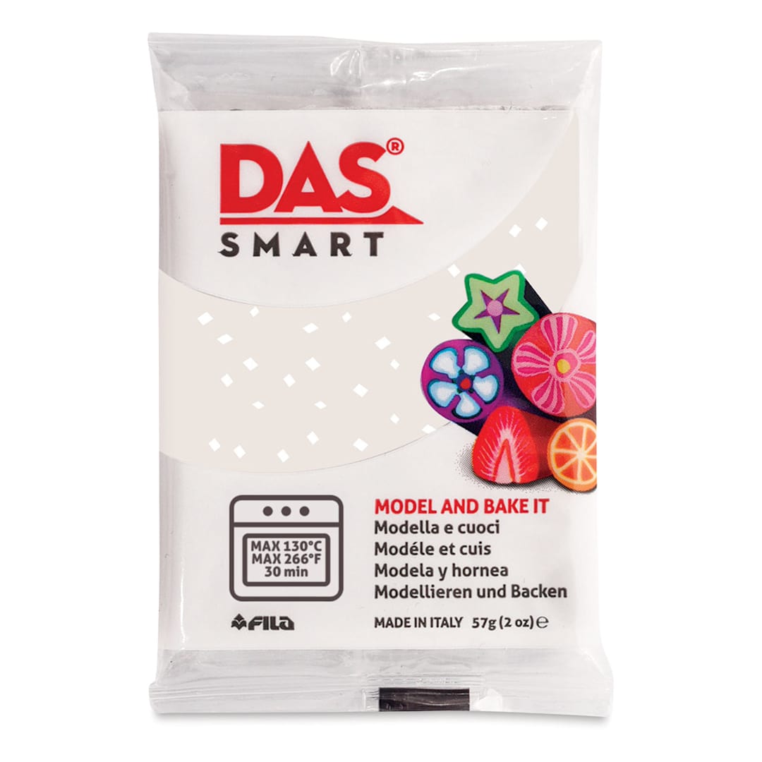Open in modal - DAS Smart Polymer Clay - White Glitter, 2 oz