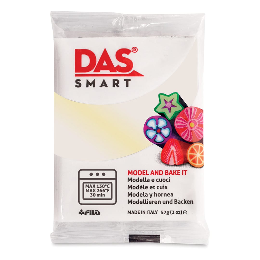 Open in modal - DAS Smart Polymer Clay - White Pearl, 2 oz