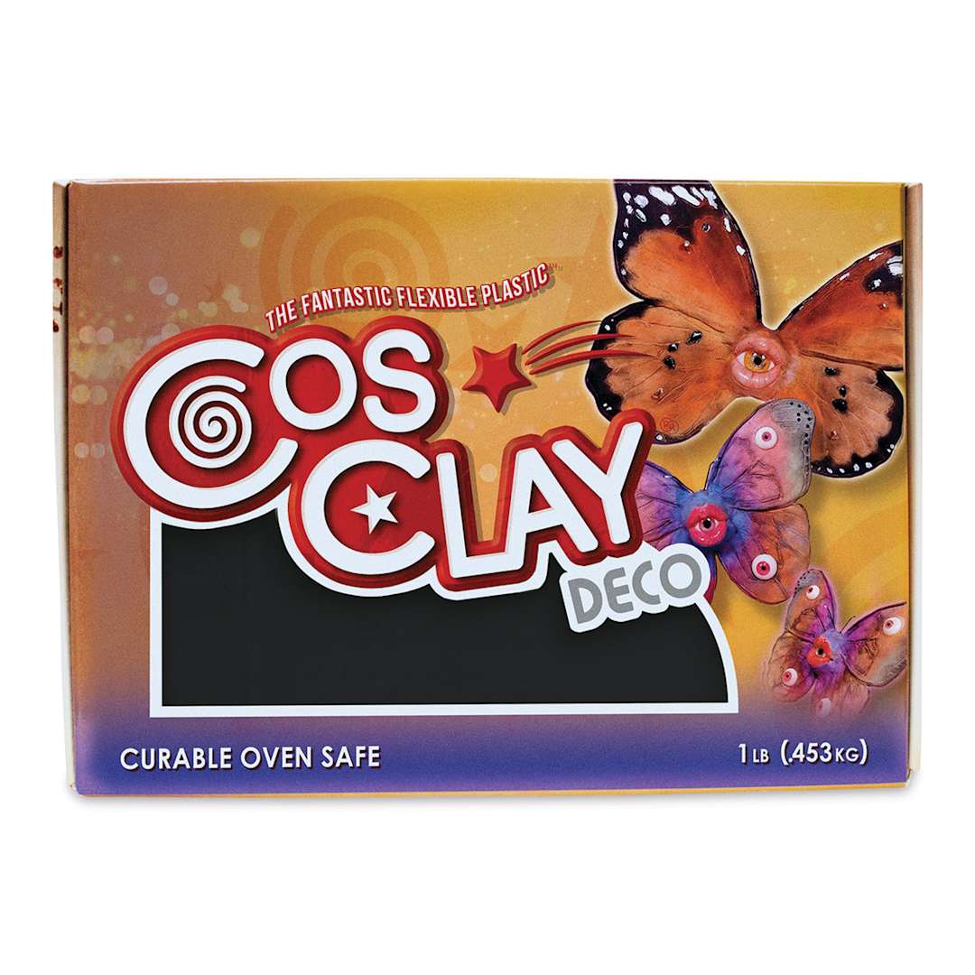 Open in modal - Cosclay Deco Flexible Polymer Clay - Black, 1 lb (in package)