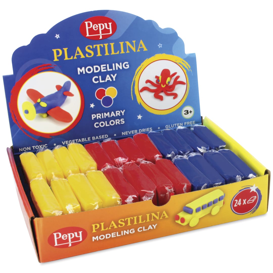 Open in modal - Pepy Plastilina Modeling Clay - Primary Colors, 1.4 oz, Pkg of 24
