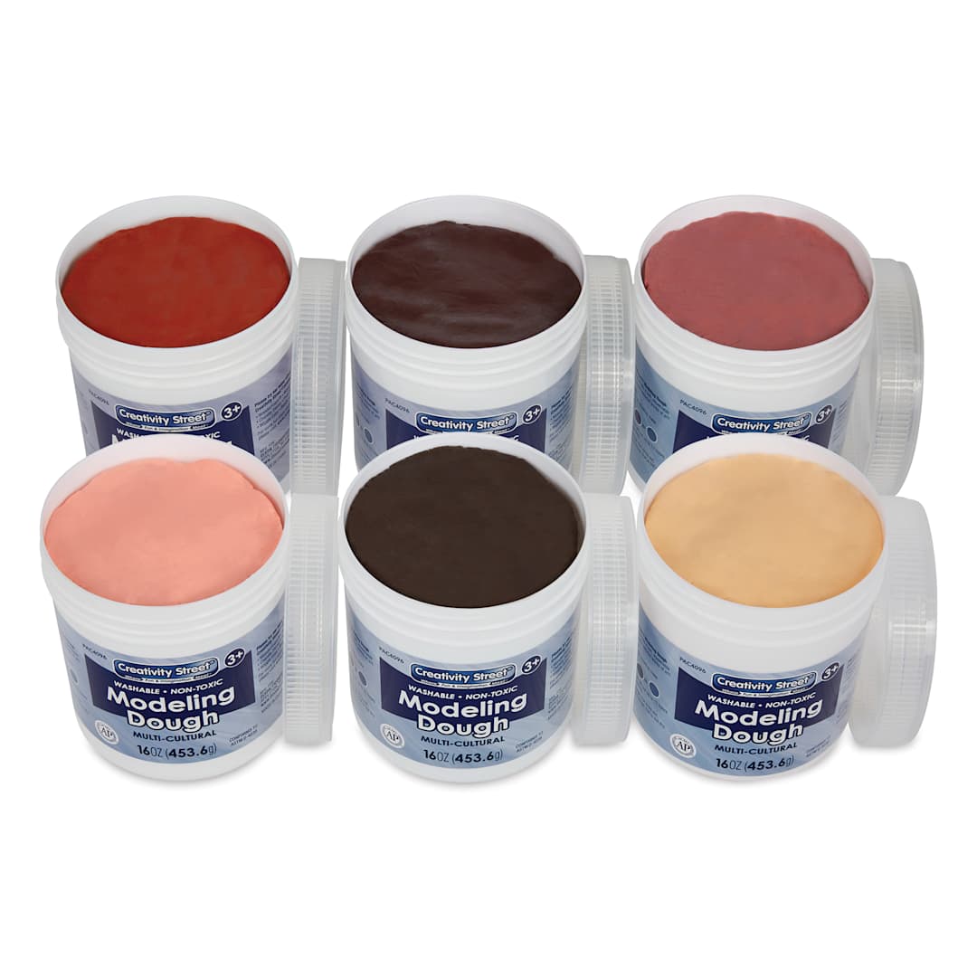 Open in modal - Creativity Street Modeling Dough - Multi-Cultural Colors, 3.3 lbs, Set of 6