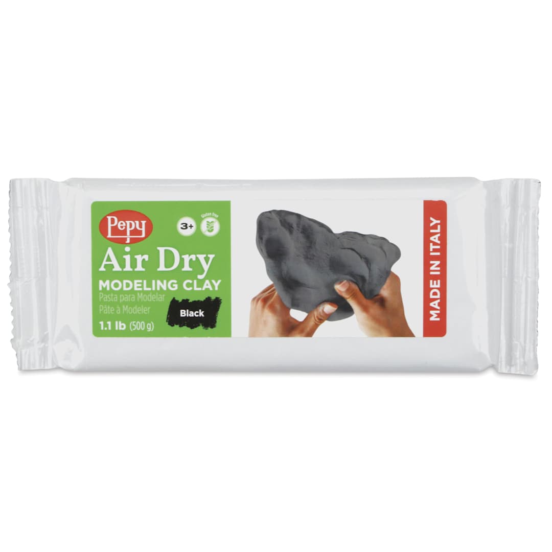 Open in modal - Pepy Air Dry Clay - Black, 1.1 lb - front of packaging